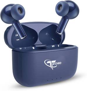 Techio DropPods ENC Earbuds with 28H Battery, Crystal Clear Mic & Game Mode Bluetooth