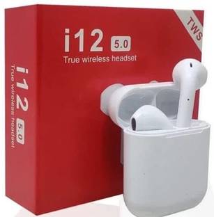 AJ HUB Portable Earbuds Headset i12 With Active Noise Cancellation And Charging Case Bluetooth