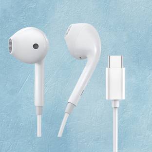 BITWEAVE Wired C Type Earphones with Volume Control and Noise Reduction Mic Wired