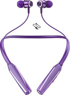 CARRON CH-45 Rock - 48 Hour Playtime Bluetooth Headphone Neckband Earphone (Purple5) Bluetooth