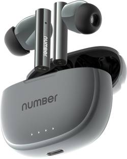 Number Navo Buds X1 w/ 50H Playtime, Dual Pairing, 13mm Speakers, ENC, 45ms Low Latency Bluetooth
