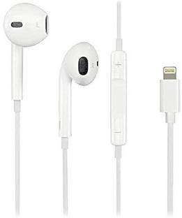 MARS Earphones with Lightning and Mic Wired Headset (White, In the Ear) Wired
