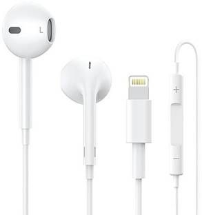 Vntex 2025 Wired in Ear Earphone With Lightning Connector, MFI certified With Mic-R Wired