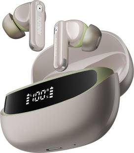 Number Navo Buds Z1 w/ Digital Display, 72H Playtime, 4Mic ENC, Dual Pairing, Hi-Bass Bluetooth