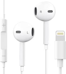 MARS Lightning Wired Earphone With Microphone Compatible for iPhone 14, 13, 12, 11 Wired