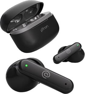 PTron Basspods Sync with 40hrs Playback, AI ENC 4 Mic HD Calls,Deep Bass,In-ear Sensor Bluetooth