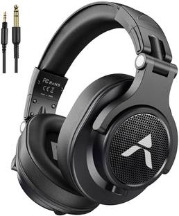 ADCOM Sound Master DJ Wired Over Ear Headphones with 40mm Drivers, 2 Detachable Cables Wired