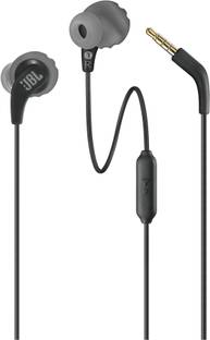 JBL Endurance Run 2 with Fliphook & TwistLock Technology, Pure Bass, IPX5 Sweatproof Wired