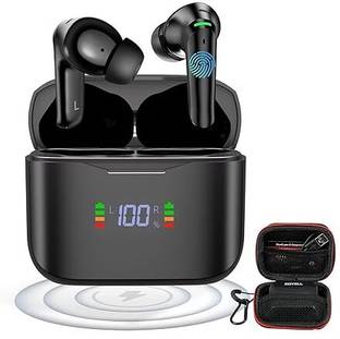 Edyell C9 Wireless Earbuds with 48 HRS Playtime USB-C, LED Display, IPX5 Waterproof Bluetooth