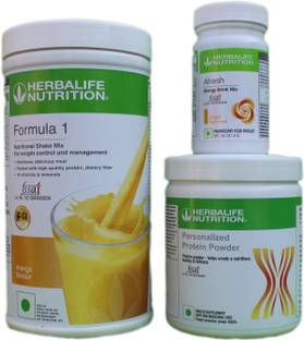 HERBALIFE FORMULA 1 MIX KULFI SHAKE 500G AND PROTEIN POWDRE 200G + GINGER AFRESH 50G MANGO, PROTEIN POWDER, GINGER
