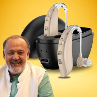 Aika AG-7106 Advance Technology Rechargeable Digital Sound amplifier With Noise Reduction Feature For Old Age, Bluetooth Connectivity (BTE Model), (For Both Ear, One Dry Kit Free) Hearing Aid