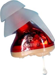 ETHIGEN Wireless Invisible Smallest Mini CIC 910 Red Model BTE Hearing Aid. CICI-910-Red In The Ear Hearing Aid
