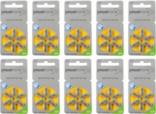 Aika PowerOne P10 Hearing Aid Batteries 1.45V Pack Of 10 (60 Battery) Button Cells Hearing Machine Battery Easy TO Fit Hearing Aid
