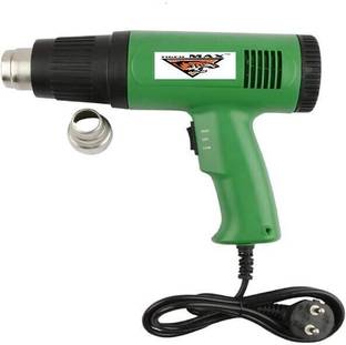 Tiger MAX With Nozzle Accessory Heavy duty Electric Heat gun with copper element 1500 Watts Hot Air Gun Heat Gun 1500W for Shrink Wrap, Thawing Frozen Water Pipes (Green And Black) 1500 W Heat Gun