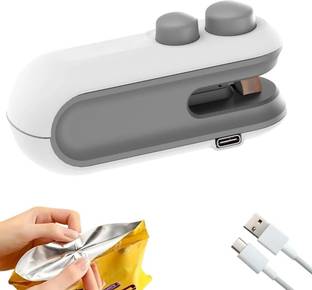 JM Great Portable Mini Sealing Machine | 2 in 1 USB Rechargeable Heat Sealing Machines Hand Held Heat Sealer