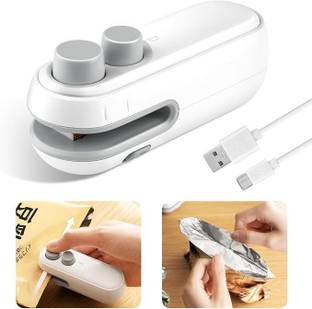 Jaaro Mini Sealing Machine for Snacks & Food Bags, Handheld Heat Sealer (White) Hand Held Heat Sealer