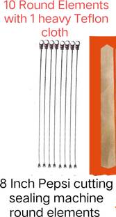 RAINBOW 8 Inch Round Pepsi cutting Heating element | 10 Elements 1Teflon cloth Hand Held Heat Sealer