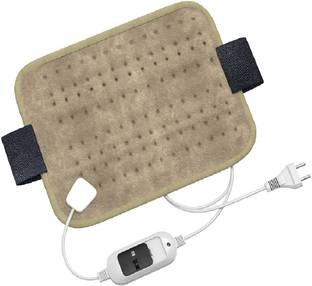 MCP Beige Brown Velvet Orthopaedic Electric Heating Belt - Lower Back Heat Therapy Waist Wrap, Shoulder, Knee Wrap with 3 Temperature Settings for Pain Relief of Abdominal Stomach Lumbar Muscle Strain etc Heating Pad