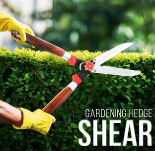 SHAHJI Hedge shear, Garden tools, Gardening tools, Garden scissor, Cutting tools Scissor, plant cutting tools, grass shear with sturdy handle Hedge Shear