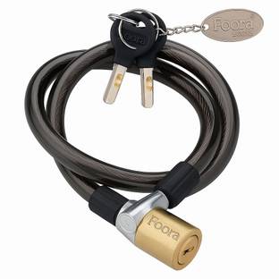 Foora Brass, Steel Cable Lock For Helmet