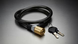 Foora Steel, Brass Cable Lock For Helmet