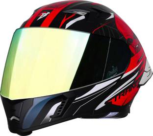 Steelbird SBA-20 Strange ISI Certified Flip-Up Graphic Helmet for Men and Women Motorbike Helmet