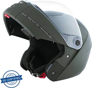 STUDDS NINJA ELITE SUPER FULL FACE - MILITARY GREEN -L Motorbike Helmet