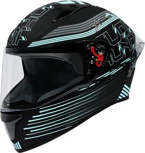 STUDDS Thunder D11 ISI Certified Full Face Graphic with Clear Visor Motorbike Helmet
