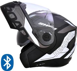 HEADFOX N2 Air 7 Smart Bluetooth Calls | Voice Asst. | GPS | Waterproof | Music Road DV Motorbike Helmet