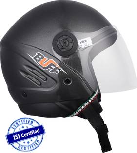 Xinor Buff Open Face Helmet for Men & Women with Plain Visor -ISI Mark Motorbike Helmet