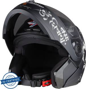 Steelbird SBA-7 Mahadev ISI Certified Flip-Up Helmet for Men and Women Motorbike Helmet