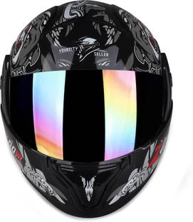 Quite LIGHT GREAY SILVER SUPER MODEL Motorbike Helmet