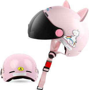 Zorbes Kids Bike Scooter Helmet for Girls Adjustable Safety Helmet with Bunny Ear Visor Cycling Helmet