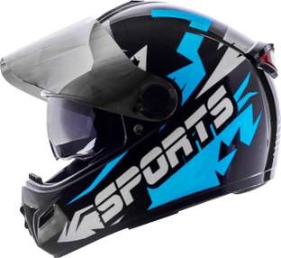 Steelbird SBH-34 Ref Sports ISI Certified Full Face Bike Helmet with Inner Sun Shield Motorbike Helmet