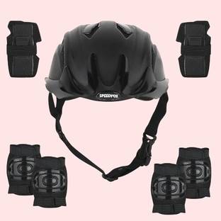 timerider Helmet protection kit for knee, elbow, hand safety with light weight helmet Skating Helmet