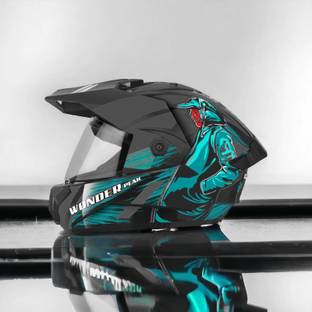 FOROLY Wonder Cap Cyber Spoiler ABS Material with Rainbow visor Motorbike Helmet