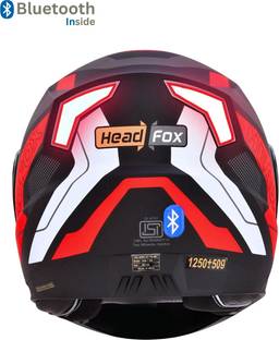 HEADFOX N2 Smart Bluetooth sba7 Calls | Music | GPS | Waterproof | Voice Command Road DV Motorbike Helmet
