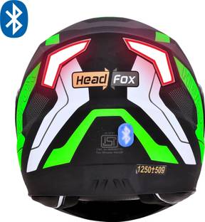 HEADFOX Smart Bluetooth N2 Air 7 Voice Asst. | Calls | GPS | Music | Waterproof Road DV Motorbike Helmet