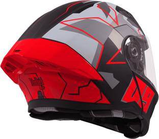 Steelbird Air SBA-20 ISS 09 GLOSSY BLACK RED MEDIUM FLIP UP Motorsports Helmet