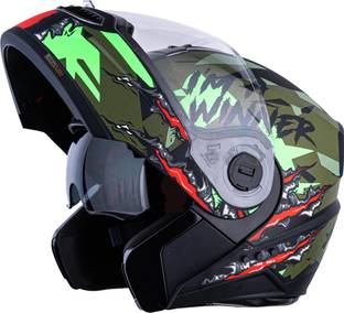 HEADFOX N2 Smart Bluetooth sba7 Calls | Music | GPS | Wpf | Voice Command Winner DV Motorbike Helmet