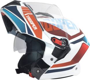 STUDDS Trooper D1 Flip-up Full Face with Dual Visor Motorbike Helmet