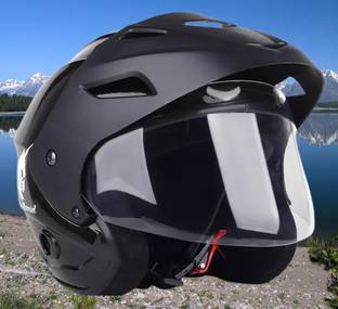 Lxt Black_Nano_Half_face_Helmet_with ISI Certified_BK_28 Motorbike Helmet