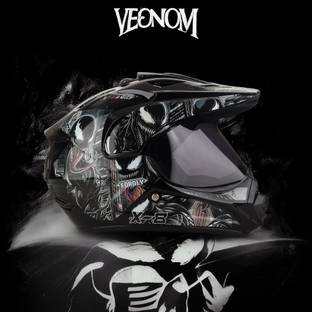 FOROLY X-8 Venom Motocross with Stylish Graphics Motorbike Helmet