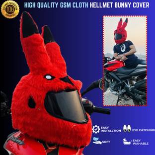 SRPHERE Red Pikachuu Style Bunny Helmet Cover For Full Face Helmet Motorbike Helmet