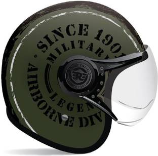 ROYAL ENFIELD Airborne Div Open Face with Visor Motorbike Helmet