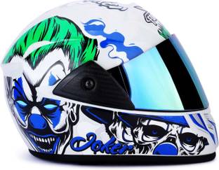 FOROLY Joker Full Face ABS Material with Rainbow visor Motorbike Helmet