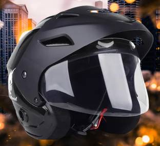 Lxt Black_Nano_Half_face_Helmet_with ISI Certified_BK_31 Motorbike Helmet