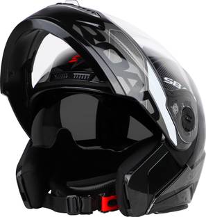 Steelbird Air SBA-7 ISS ROAD MATT BLACK GREY M SIZE 580 MM FLIP UP Motorbike Helmet
