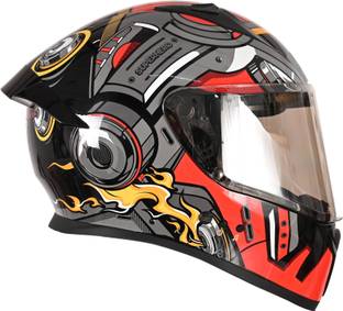 MAXROAD D1 BLUETOOTH HIGH-QUALITY FULL FACE BLACK RED MUSIC, CALL, SPEAKER, SIZE LARGE Motorbike Helmet