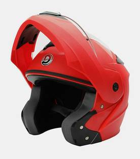 deletion Flip Up Sport ISI Unbreakable Helmet (RED) Motorsports Helmet